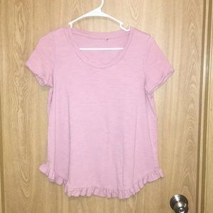 Pink ruffle shirt